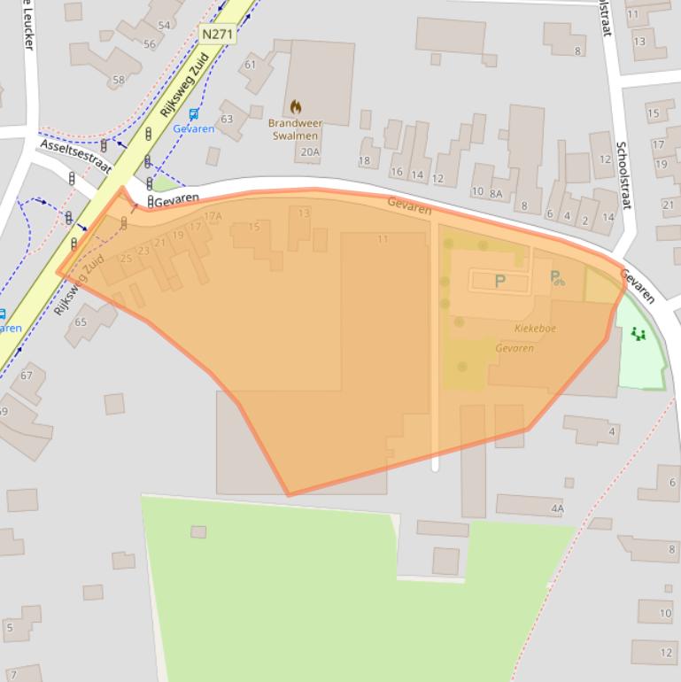 Kaart van postcodegebied 6071BP.