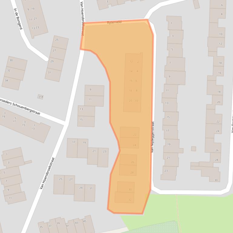 Kaart van postcodegebied 6071CA.