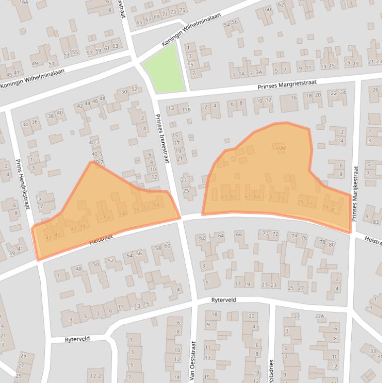 Kaart van postcodegebied 6071CG.