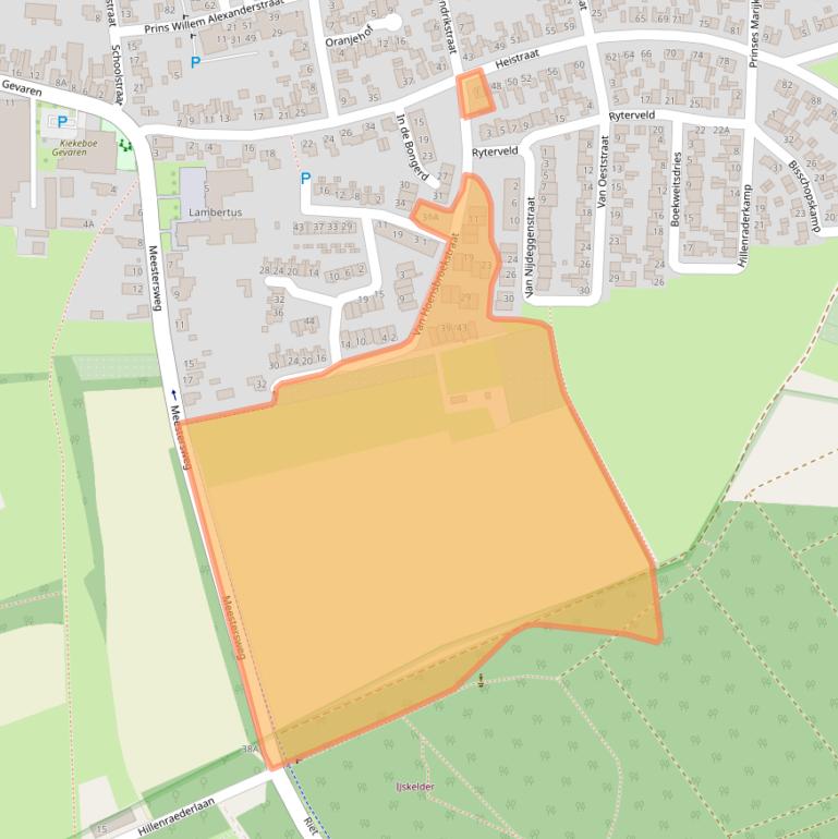 Kaart van postcodegebied 6071CL.