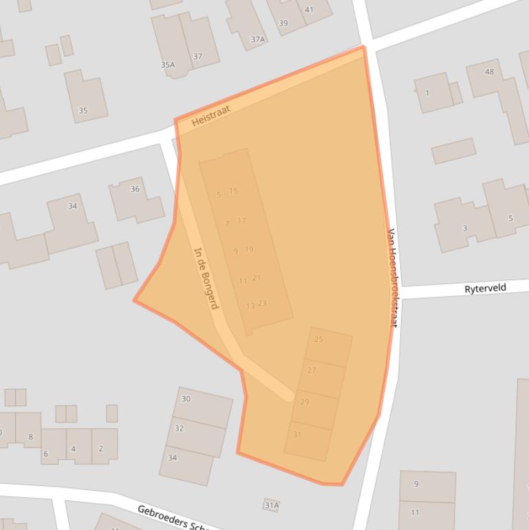 Kaart van postcodegebied 6071CW.