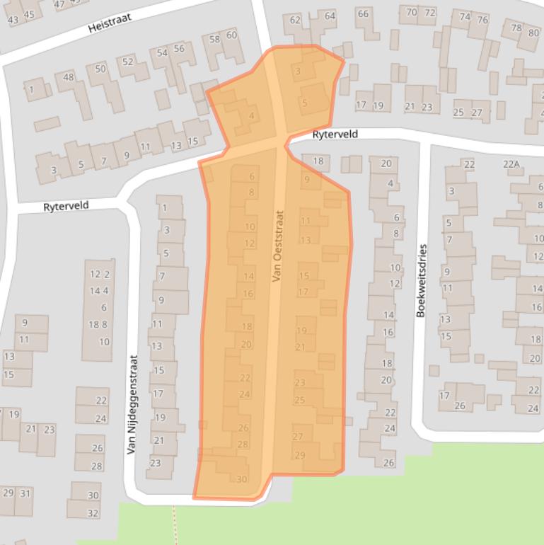 Kaart van postcodegebied 6071EA.