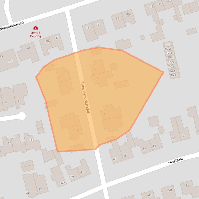 Kaart van postcodegebied 6071EH.