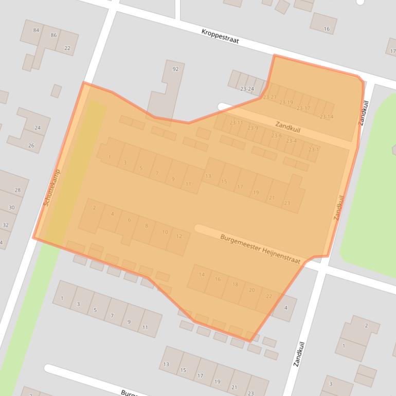 Kaart van postcodegebied 6071GK.