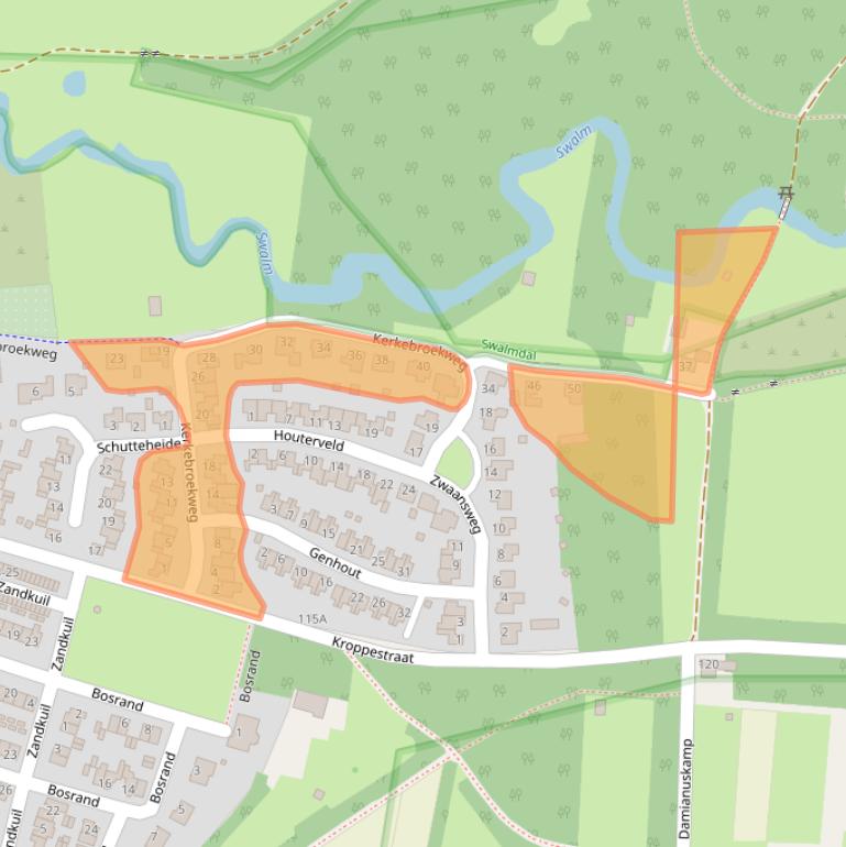 Kaart van postcodegebied 6071GL.