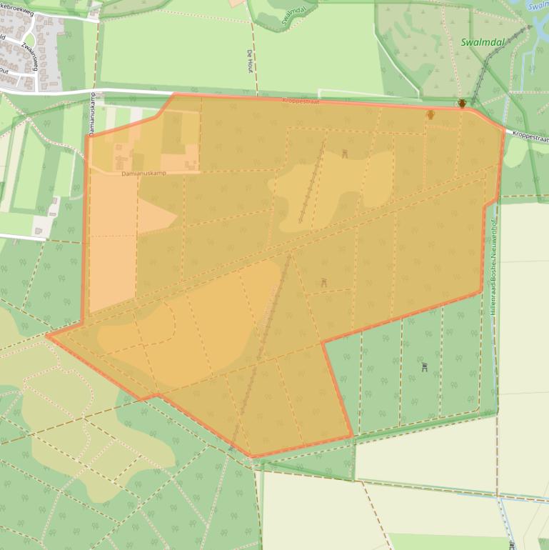 Kaart van postcodegebied 6071HX.