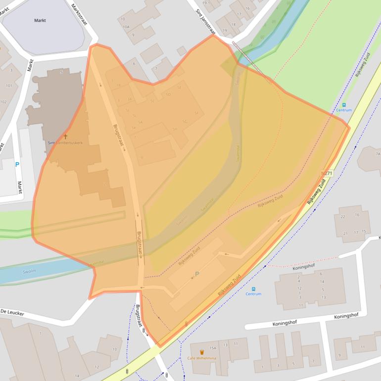Kaart van postcodegebied 6071JB.