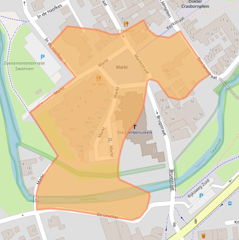 Kaart van postcodegebied 6071JD.