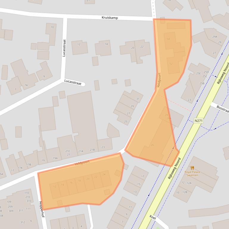 Kaart van postcodegebied 6071JL.