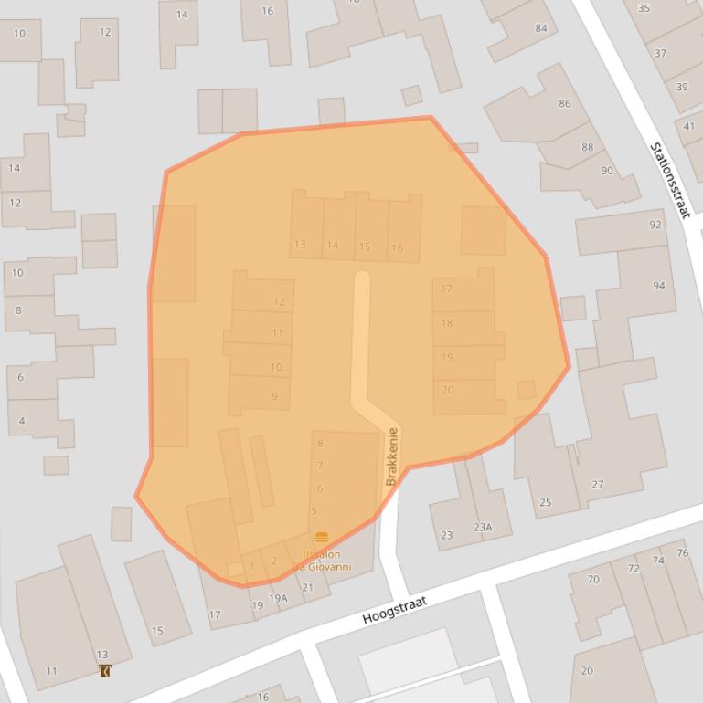 Kaart van postcodegebied 6071JT.