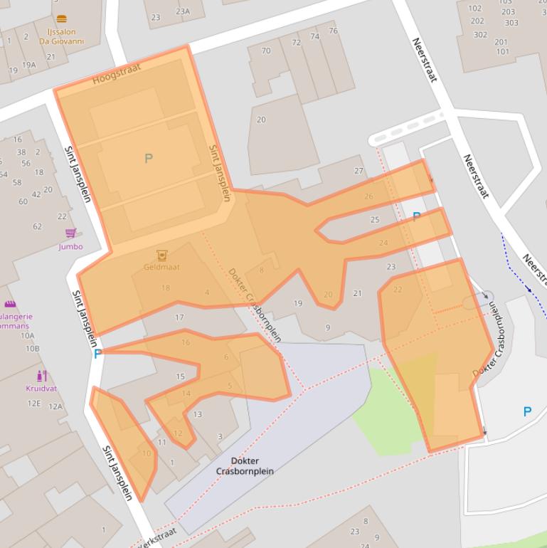 Kaart van postcodegebied 6071JZ.