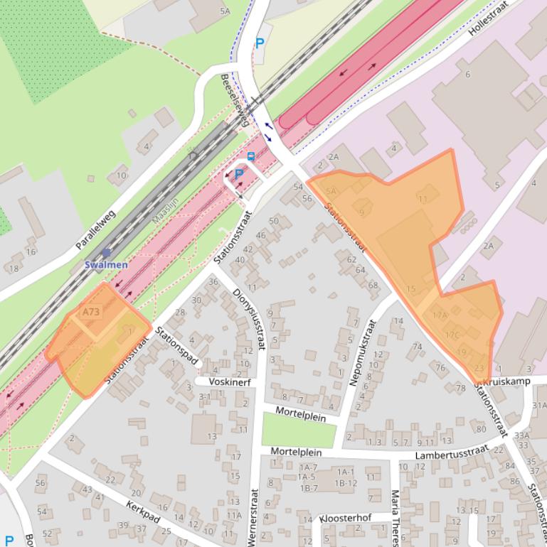 Kaart van postcodegebied 6071KA.