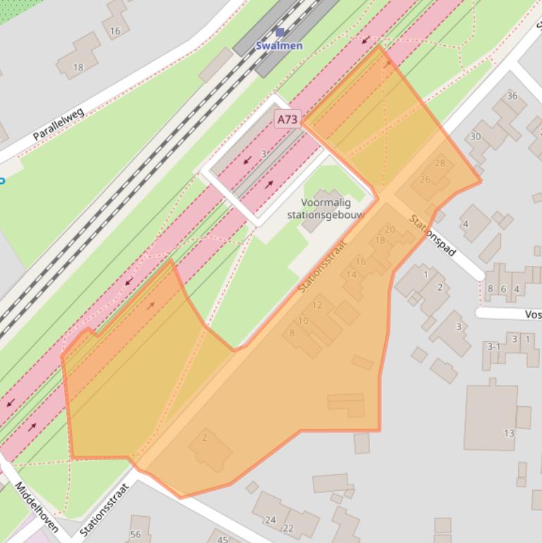 Kaart van postcodegebied 6071KC.