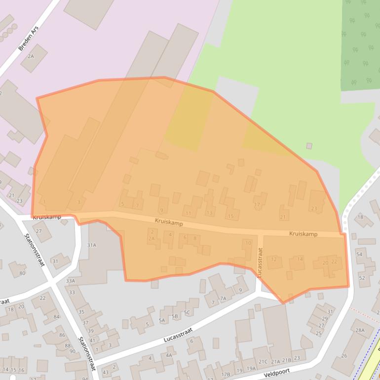Kaart van postcodegebied 6071KM.