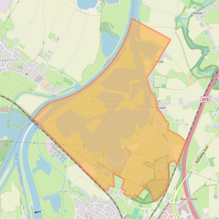 Kaart van postcodegebied 6071NW.