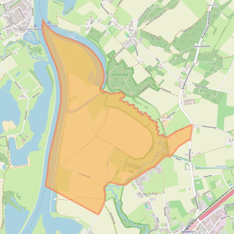 Kaart van postcodegebied 6071PN.