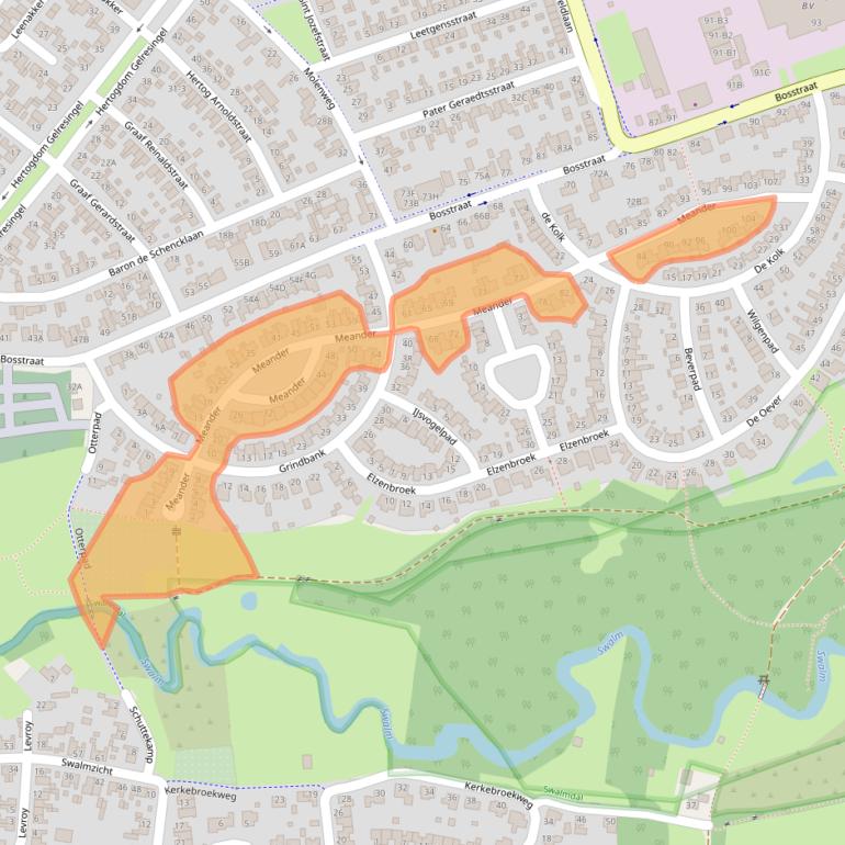 Kaart van postcodegebied 6071SB.