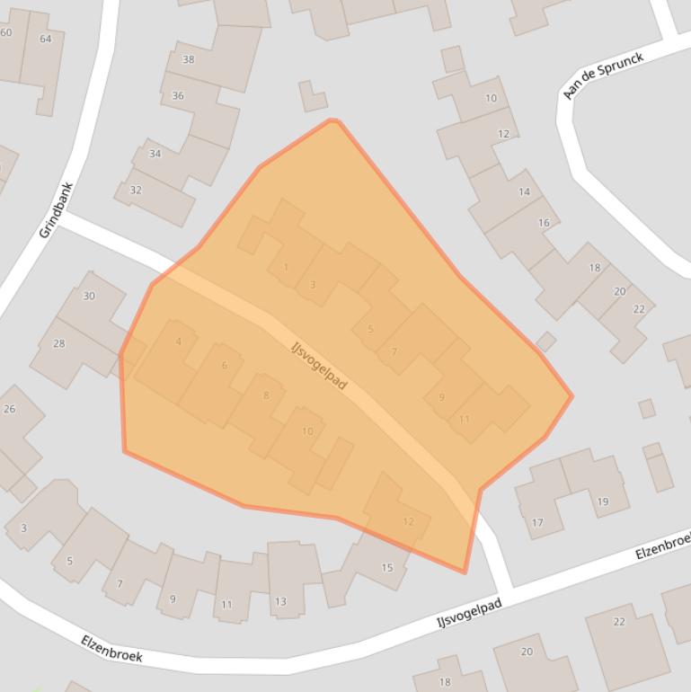 Kaart van postcodegebied 6071SJ.