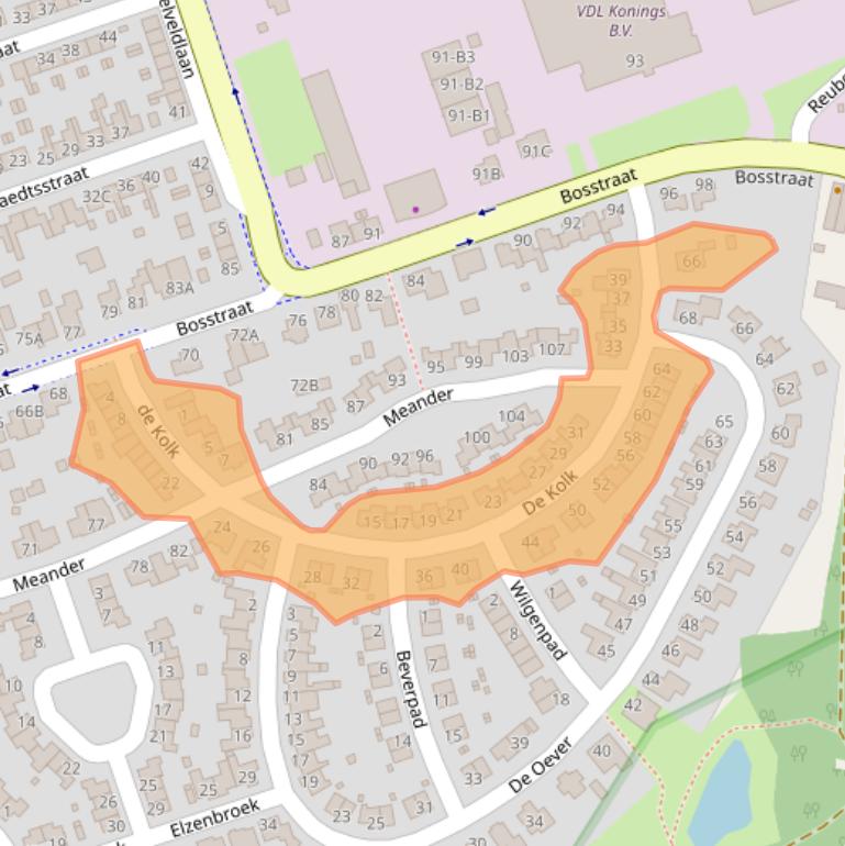 Kaart van postcodegebied 6071SL.