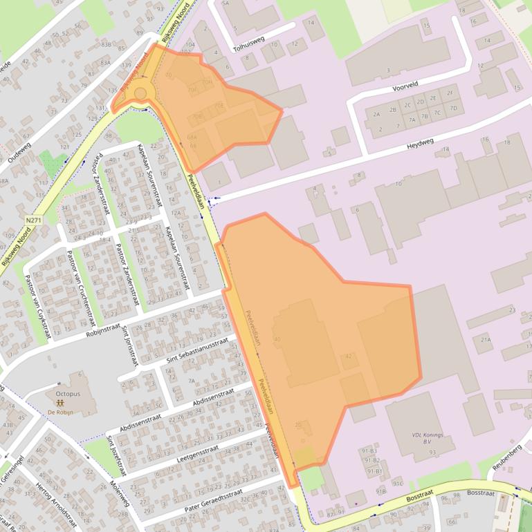 Kaart van postcodegebied 6071TV.