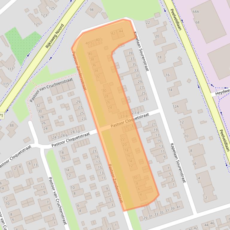 Kaart van postcodegebied 6071VC.