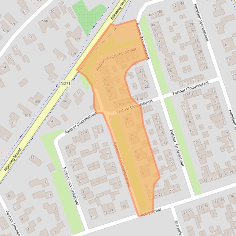 Kaart van postcodegebied 6071VE.