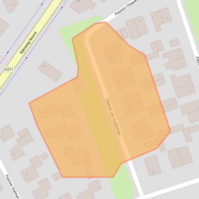 Kaart van postcodegebied 6071VG.