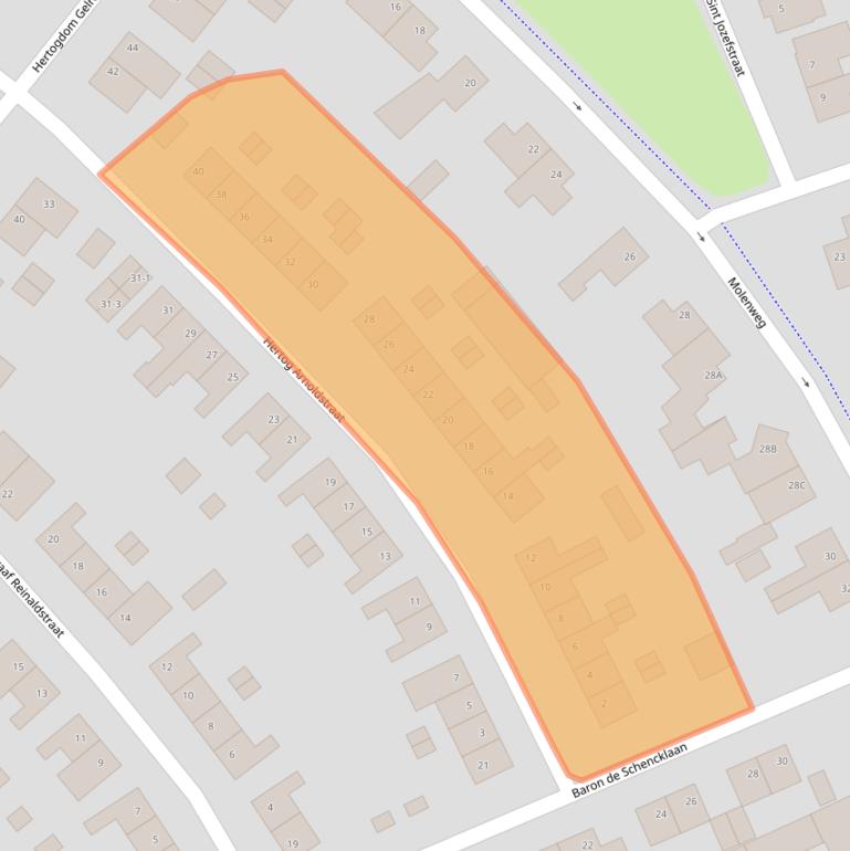 Kaart van postcodegebied 6071XD.