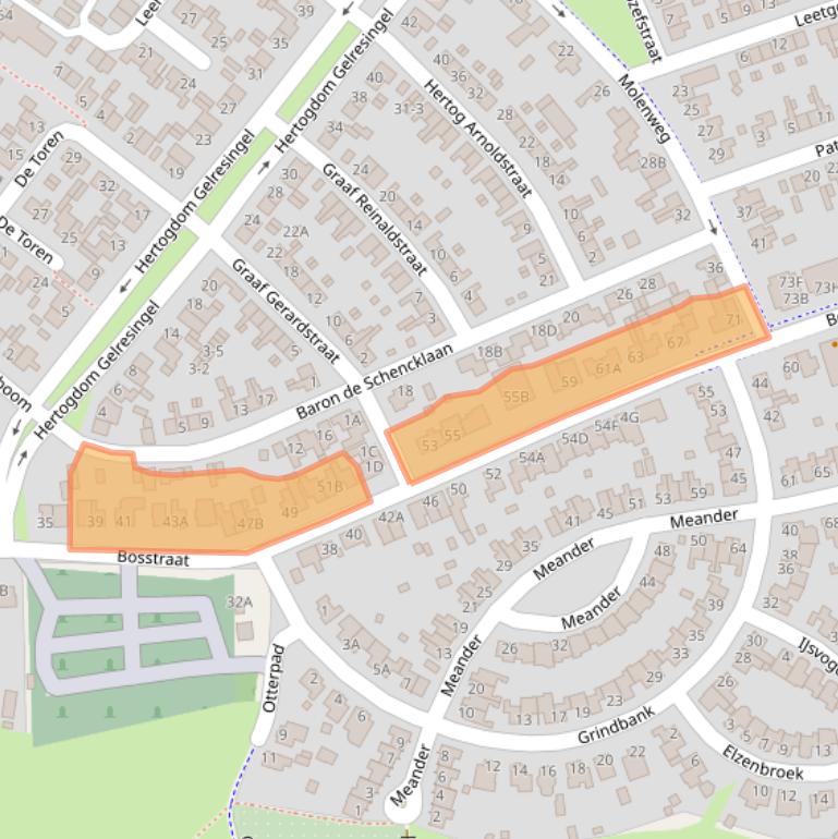 Kaart van postcodegebied 6071XS.