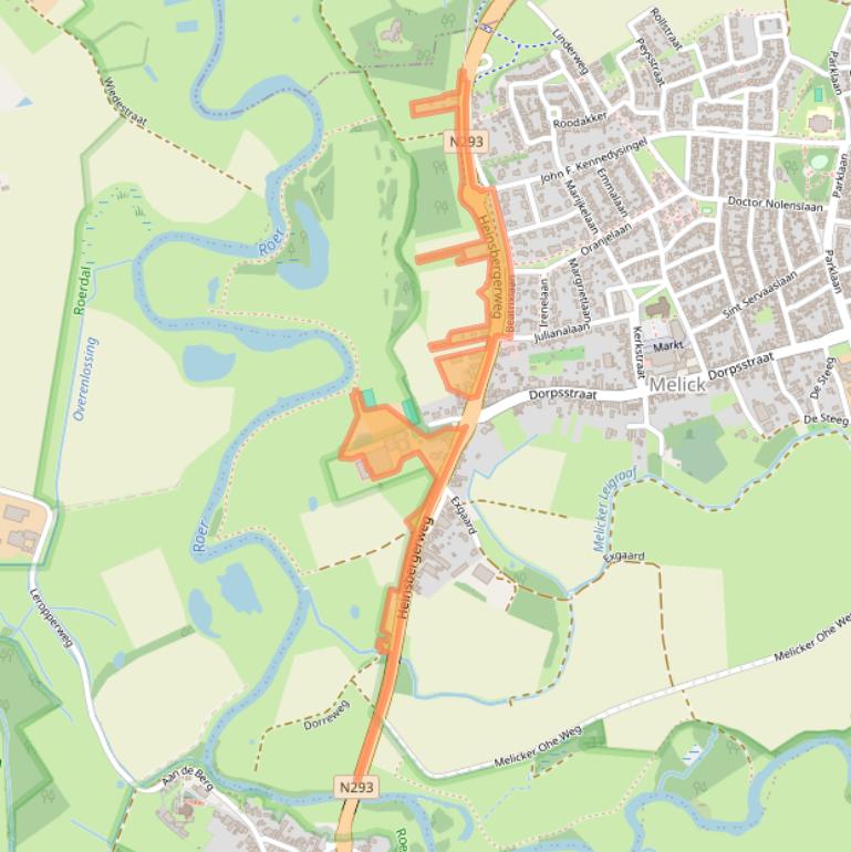 Kaart van postcodegebied 6074AC.