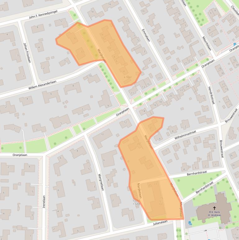 Kaart van postcodegebied 6074AP.