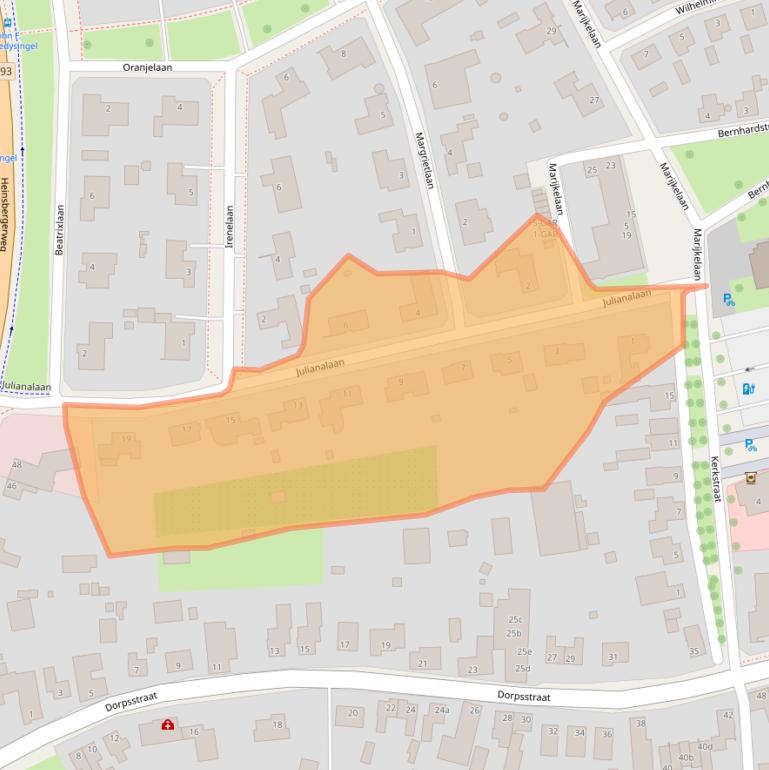 Kaart van postcodegebied 6074AZ.