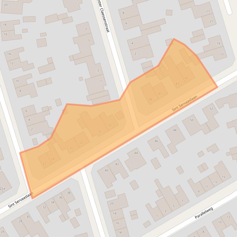 Kaart van postcodegebied 6074BM.