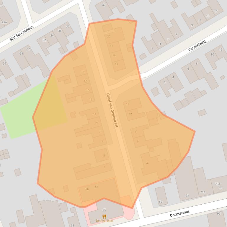Kaart van postcodegebied 6074BT.