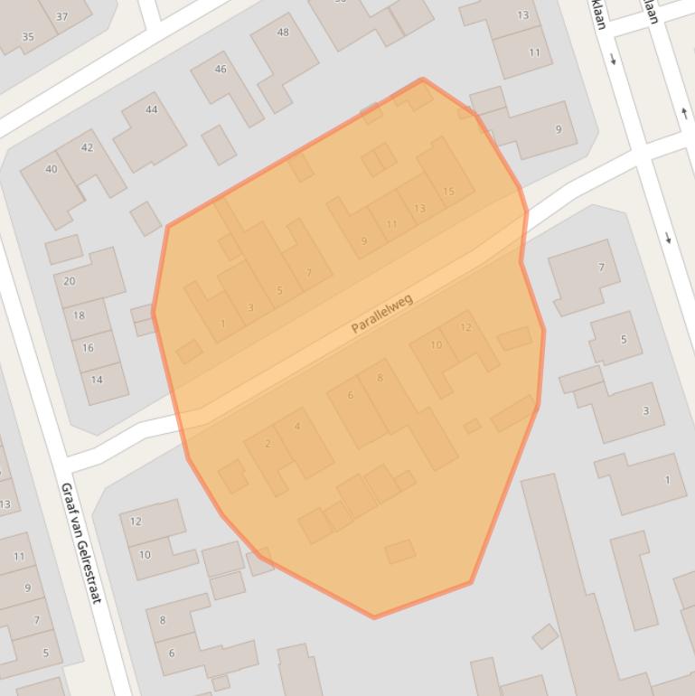 Kaart van postcodegebied 6074BV.