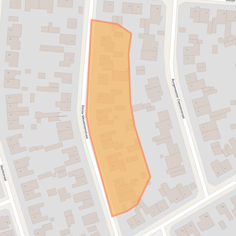 Kaart van postcodegebied 6074BX.
