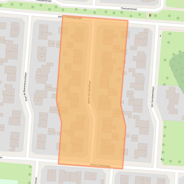 Kaart van postcodegebied 6074CG.