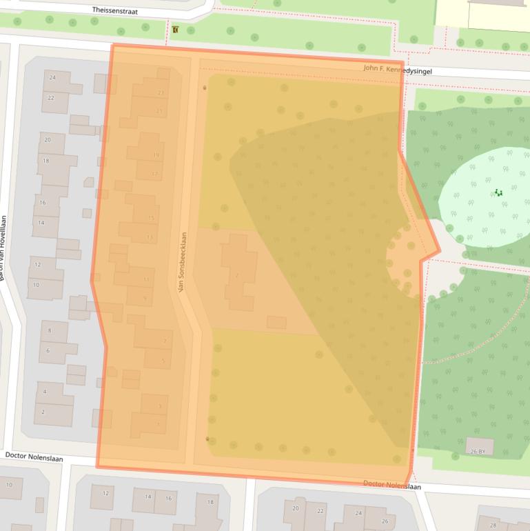 Kaart van postcodegebied 6074CJ.