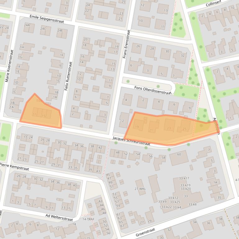 Kaart van postcodegebied 6074CR.