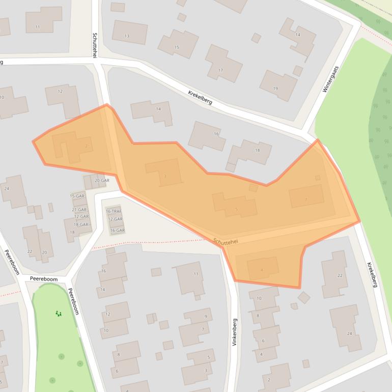 Kaart van postcodegebied 6074DK.