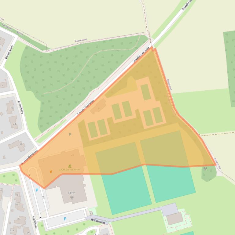 Kaart van postcodegebied 6074DR.