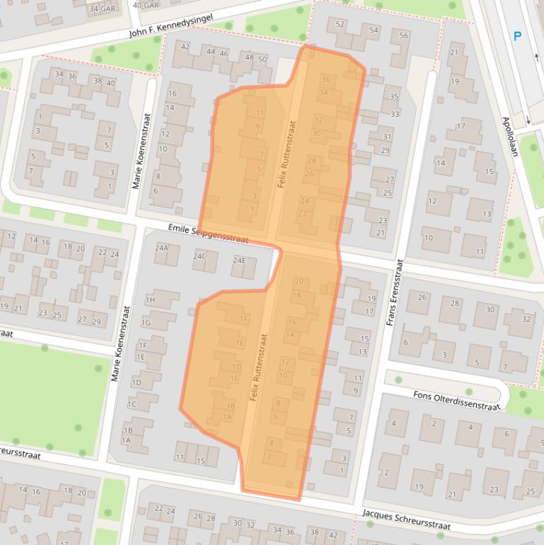 Kaart van postcodegebied 6074EA.