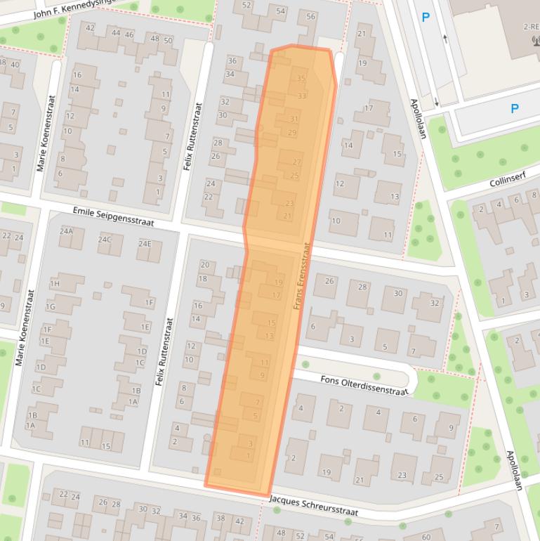 Kaart van postcodegebied 6074EB.