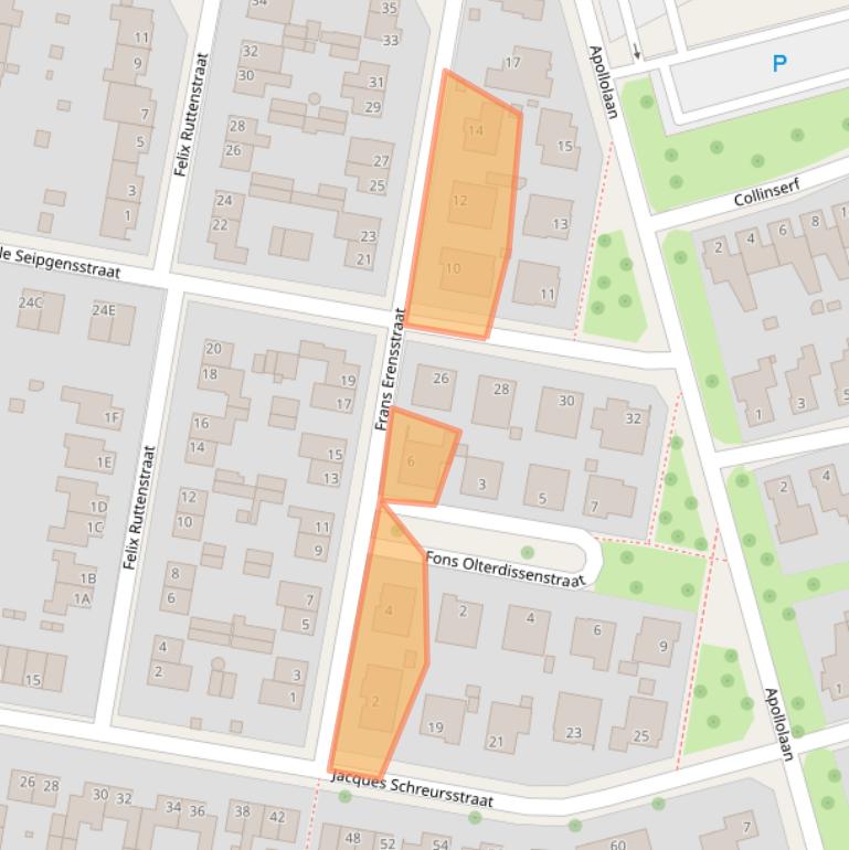 Kaart van postcodegebied 6074EC.