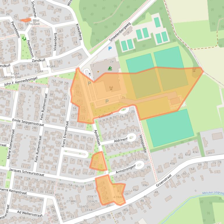 Kaart van postcodegebied 6074EH.