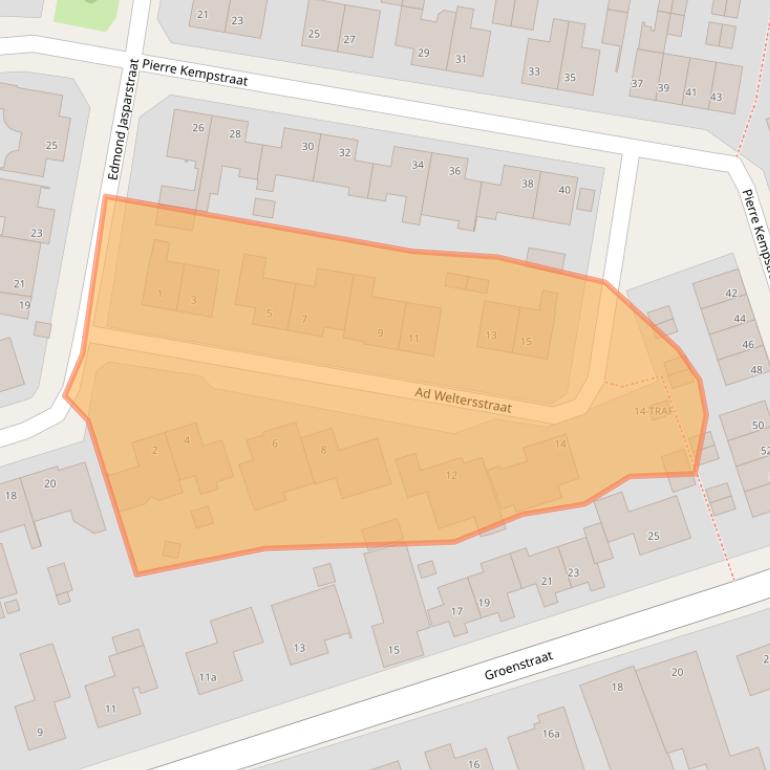 Kaart van postcodegebied 6074EM.