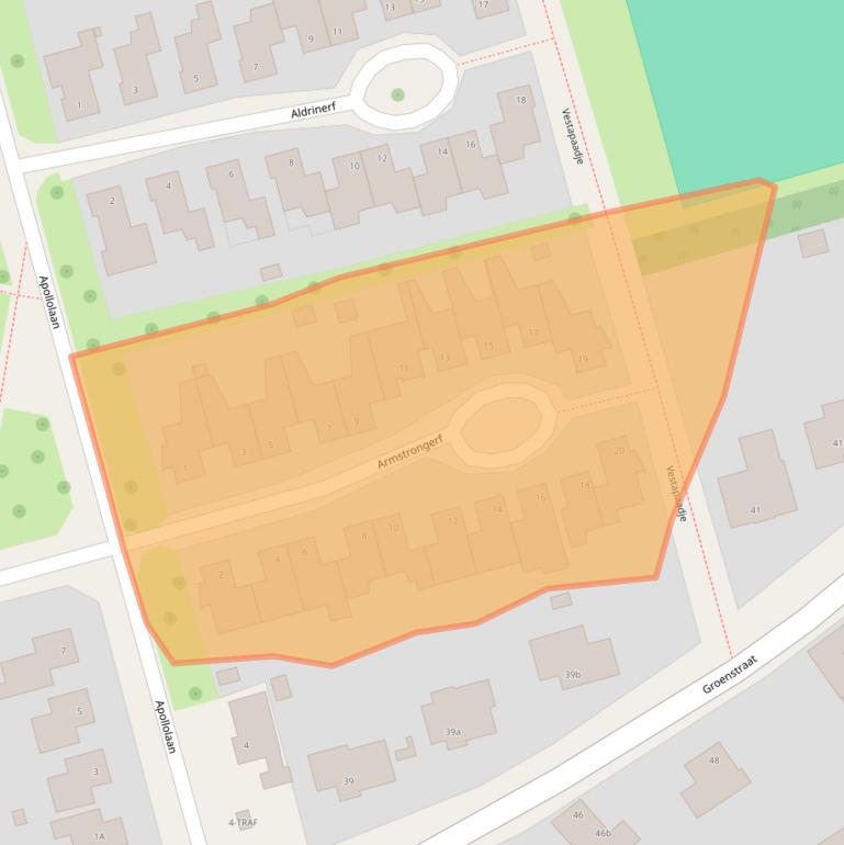 Kaart van postcodegebied 6074EP.