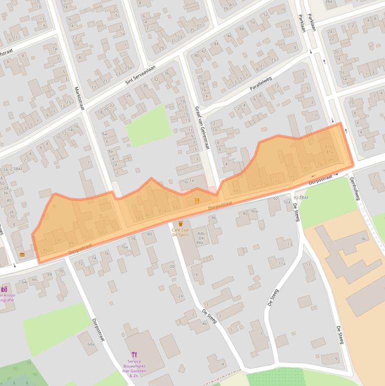 Kaart van postcodegebied 6074GB.