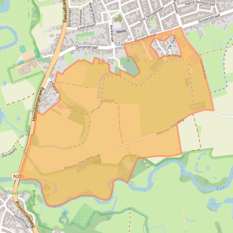 Kaart van postcodegebied 6074GD.