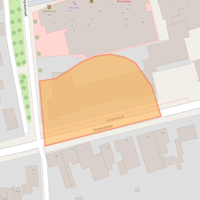 Kaart van postcodegebied 6074GG.